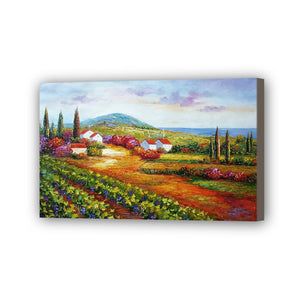 Village Hand Painted Oil Painting / Canvas Wall Art UK HD08491