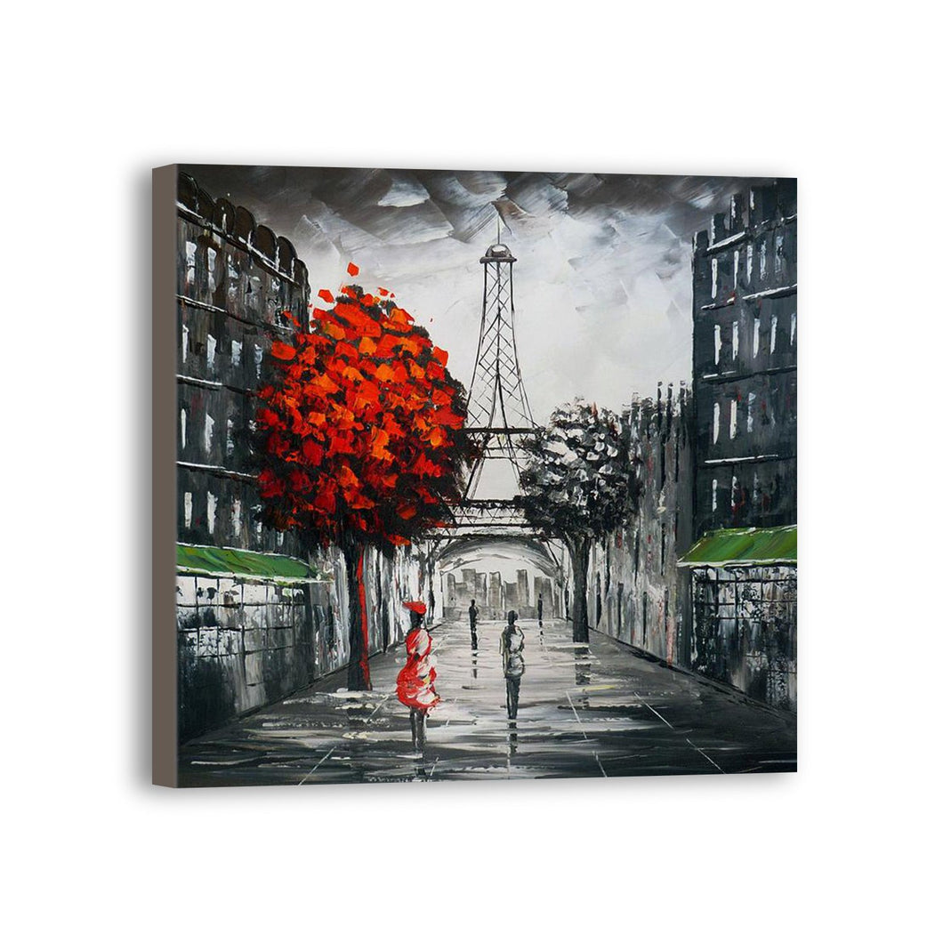 Eiffel Tower Hand Painted Oil Painting / Canvas Wall Art UK HD08499