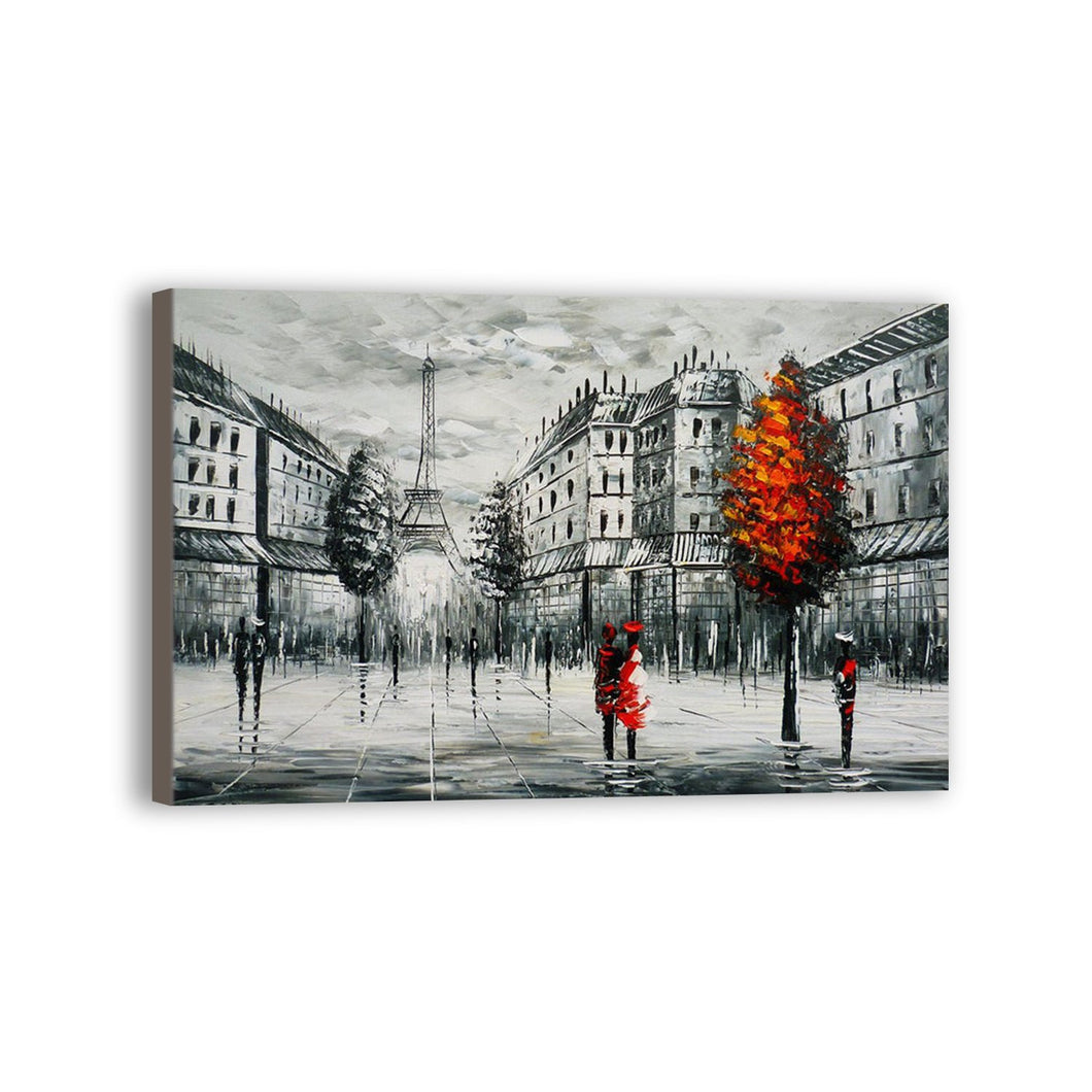 Eiffel Tower Hand Painted Oil Painting / Canvas Wall Art UK HD08500