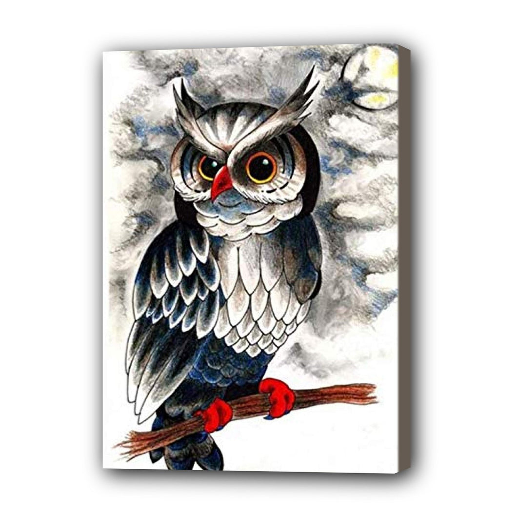 Owl Hand Painted Oil Painting / Canvas Wall Art UK HD08512