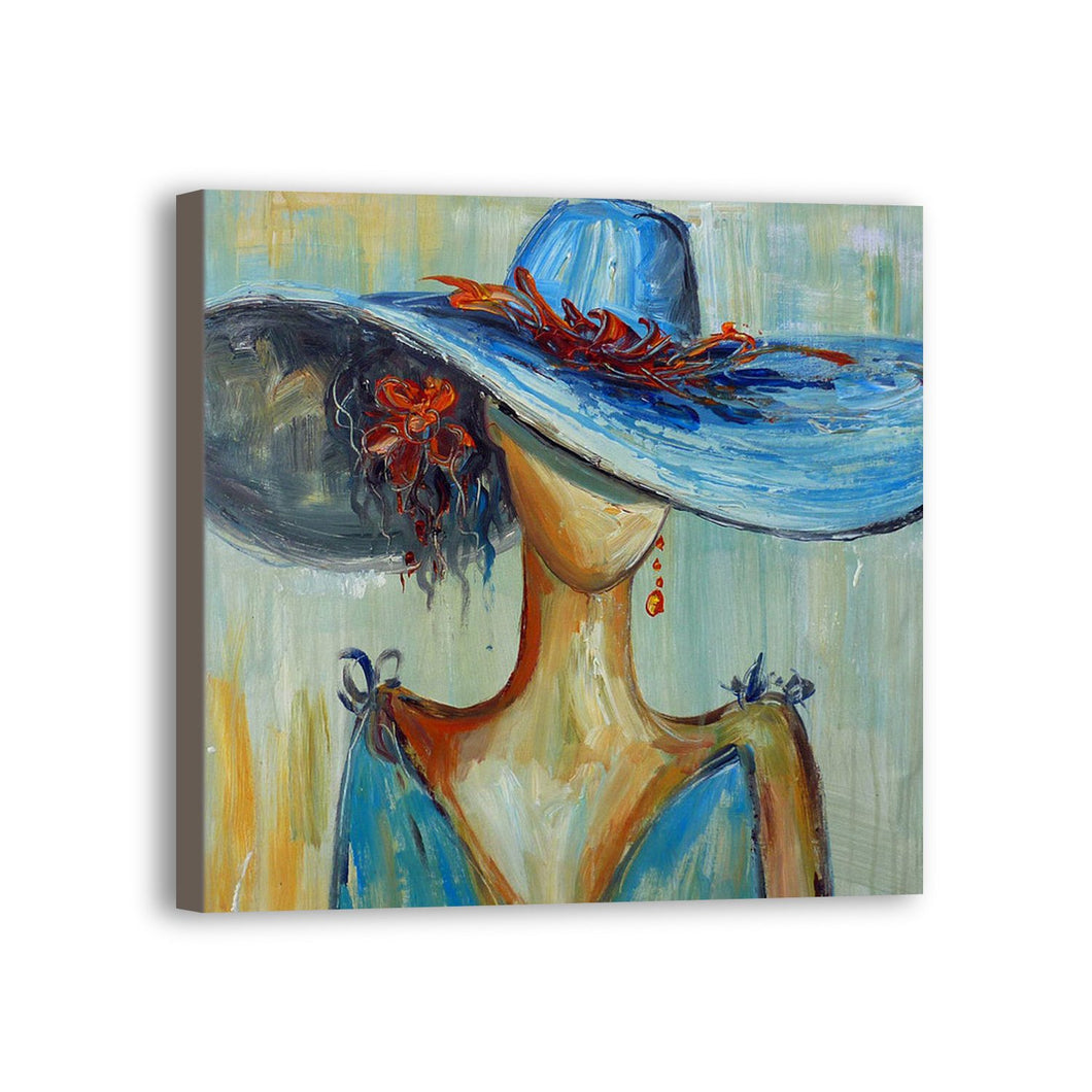 Woman Hand Painted Oil Painting / Canvas Wall Art UK HD08516