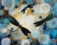 Load image into Gallery viewer, Dragonfly Hand Painted Oil Painting / Canvas Wall Art UK HD08526
