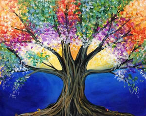 Tree Hand Painted Oil Painting / Canvas Wall Art UK HD08534