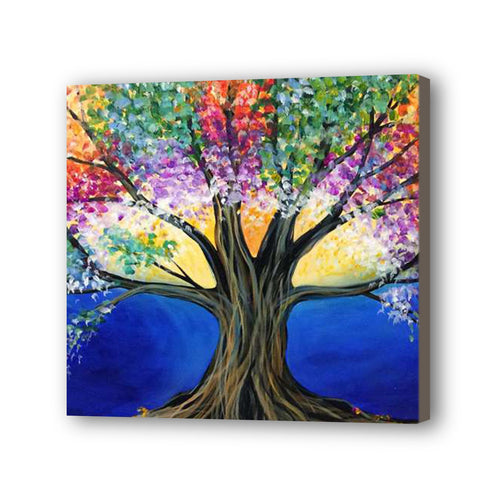 Tree Hand Painted Oil Painting / Canvas Wall Art UK HD08534