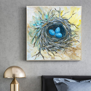 Bird Nest Hand Painted Oil Painting / Canvas Wall Art HD08537