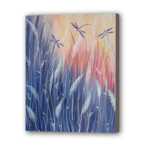 Dragonfly Hand Painted Oil Painting / Canvas Wall Art UK HD08550