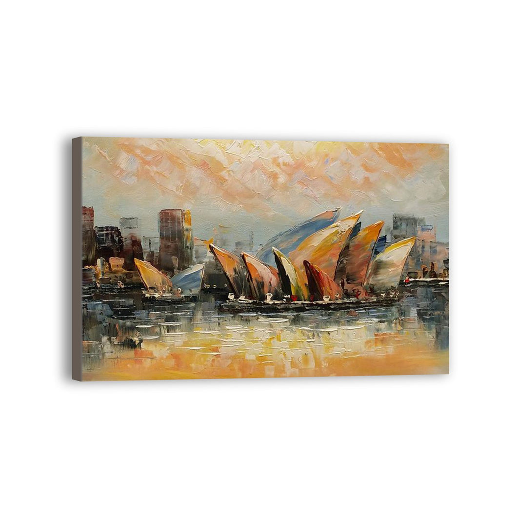 City Hand Painted Oil Painting / Canvas Wall Art UK HD08560