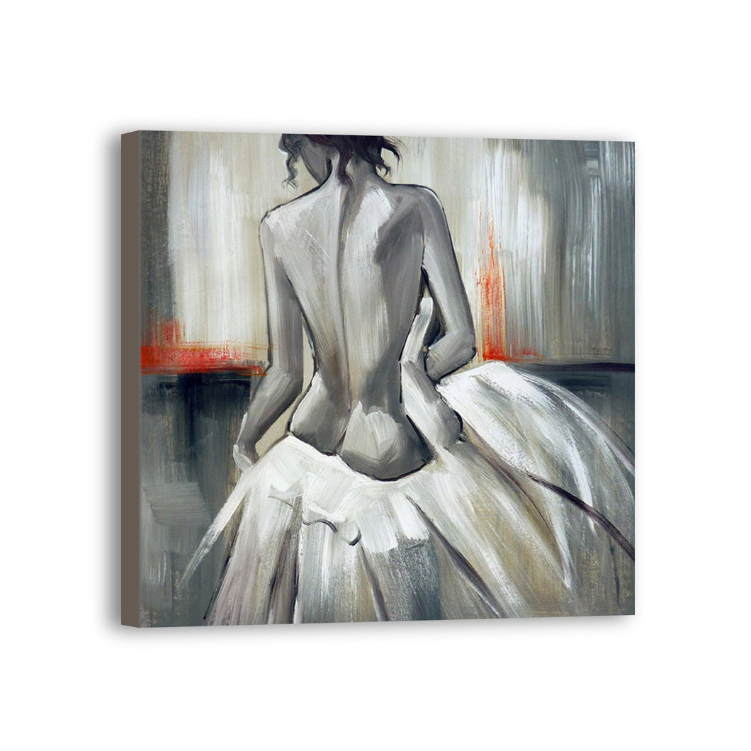 Woman Hand Painted Oil Painting / Canvas Wall Art UK HD08564