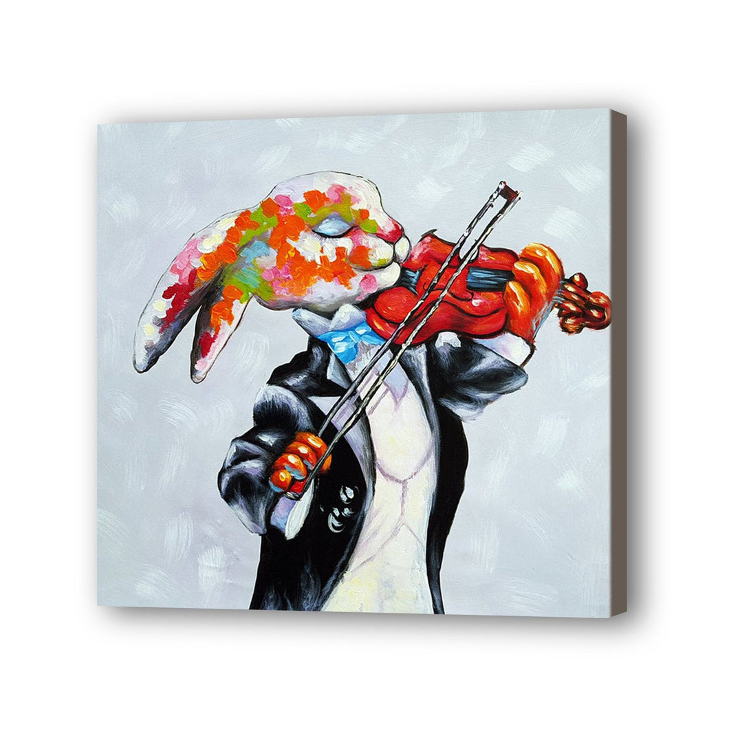 Rabbit Hand Painted Oil Painting / Canvas Wall Art UK HD08567