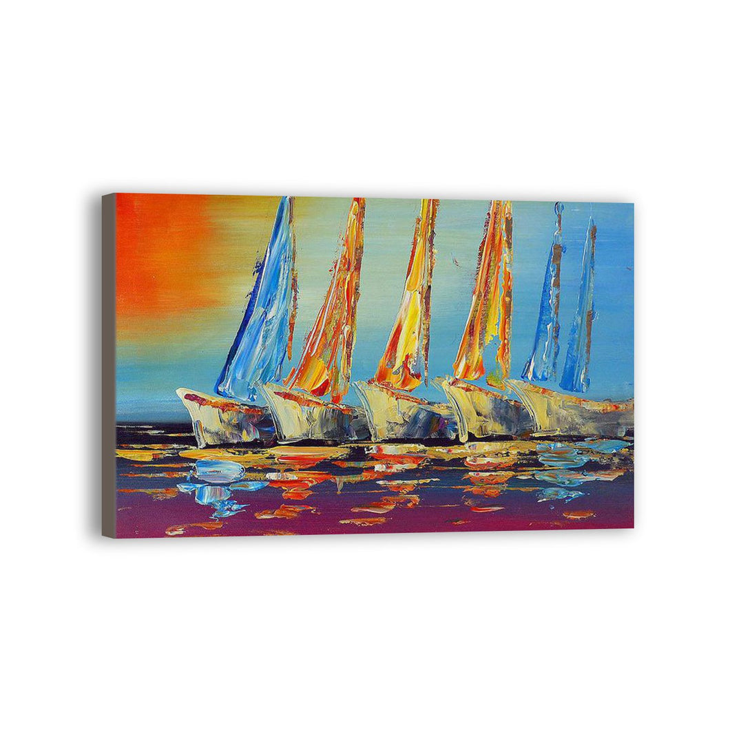 Boat Hand Painted Oil Painting / Canvas Wall Art UK HD08571
