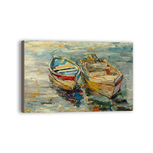 Boat Hand Painted Oil Painting / Canvas Wall Art UK HD0856
