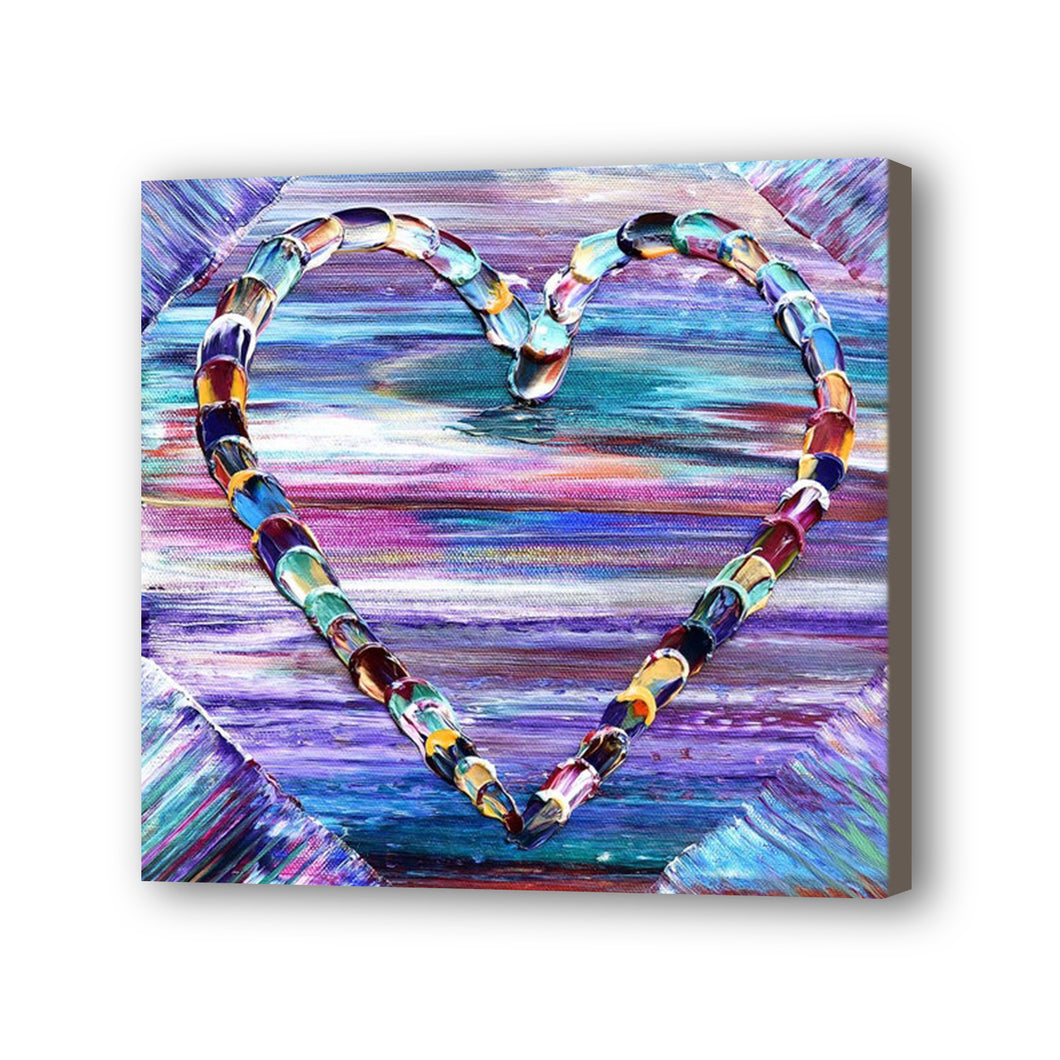 Heart Hand Painted Oil Painting / Canvas Wall Art HD08587