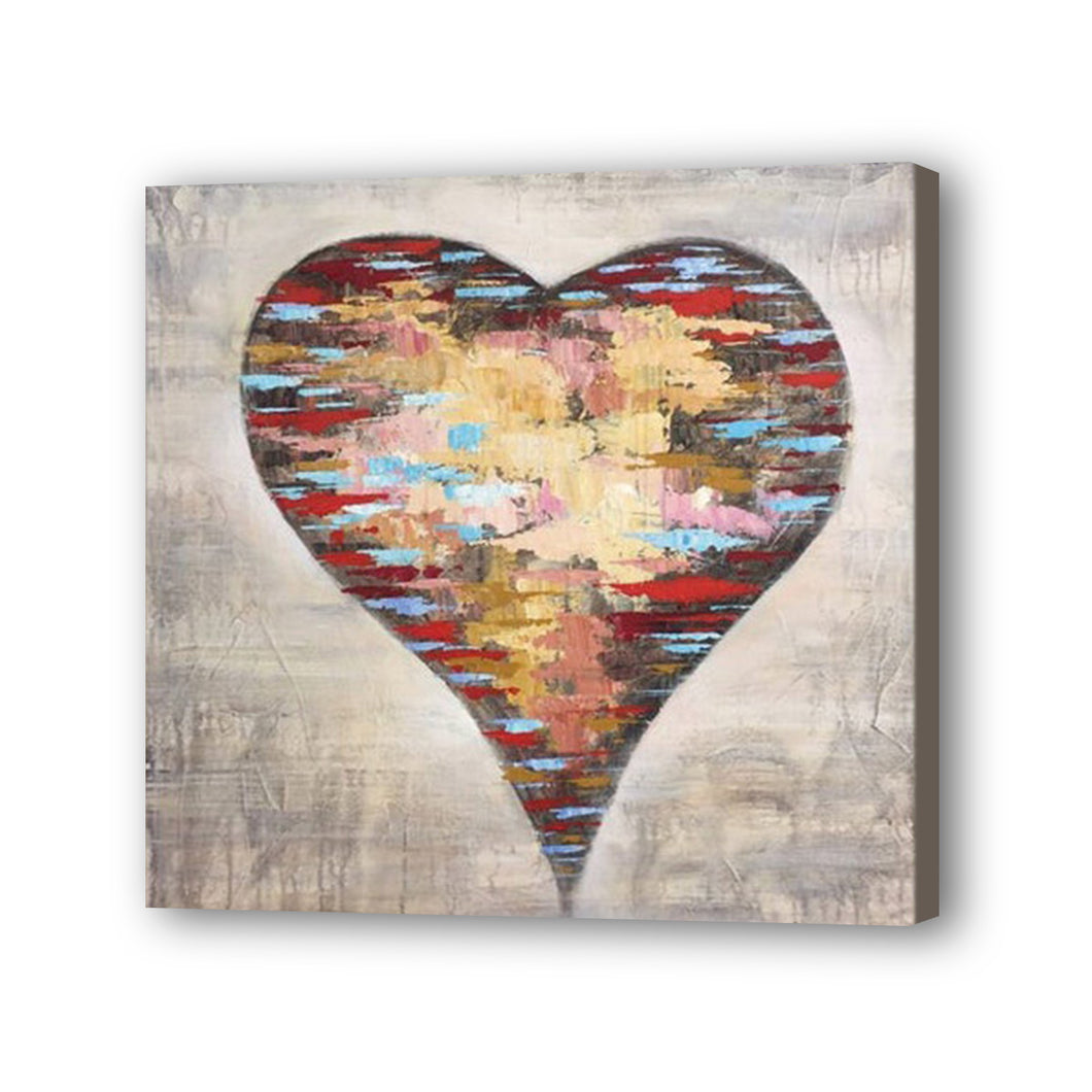 Heart Hand Painted Oil Painting / Canvas Wall Art HD08615