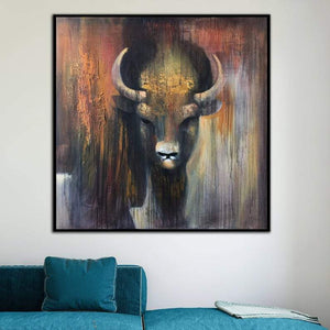 Bull Hand Painted Oil Painting / Canvas Wall Art UK HD08620