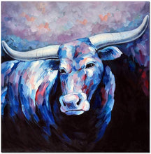 Load image into Gallery viewer, Bull Hand Painted Oil Painting / Canvas Wall Art UK HD08623
