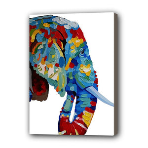 Elephant Hand Painted Oil Painting / Canvas Wall Art UK HD08656