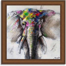 Load image into Gallery viewer, Elephant Hand Painted Oil Painting / Canvas Wall Art UK HD08660
