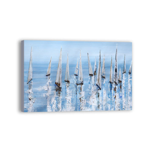 Boat Hand Painted Oil Painting / Canvas Wall Art UK HD09129