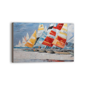 Boat Hand Painted Oil Painting / Canvas Wall Art UK HD09132
