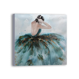 Woman Hand Painted Oil Painting / Canvas Wall Art UK HD09160
