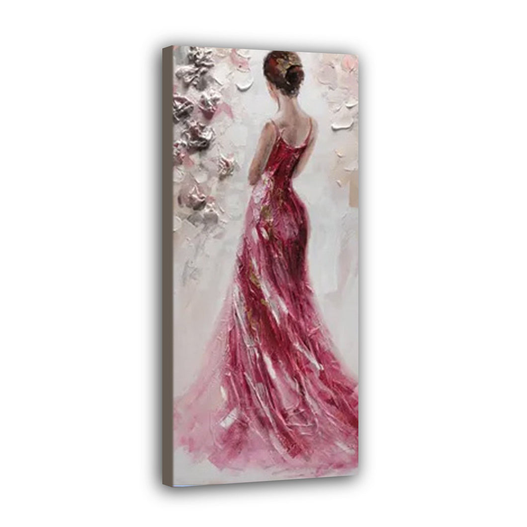 Woman Hand Painted Oil Painting / Canvas Wall Art UK HD09161