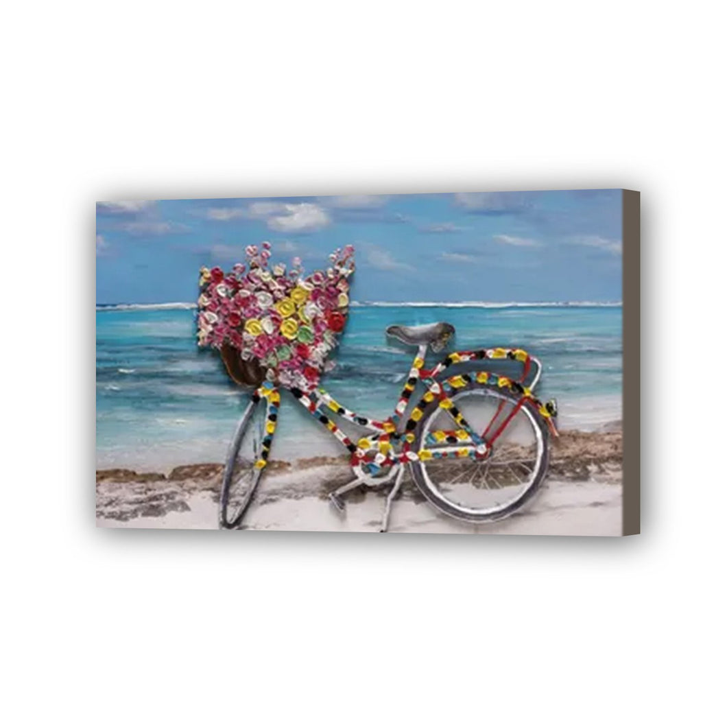 Bicycle Hand Painted Oil Painting / Canvas Wall Art UK HD09164