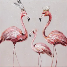 Load image into Gallery viewer, Flamingo Hand Painted Oil Painting / Canvas Wall Art UK HD09192
