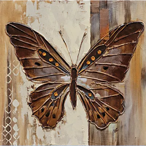 Butterfly Hand Painted Oil Painting / Canvas Wall Art UK HD09199