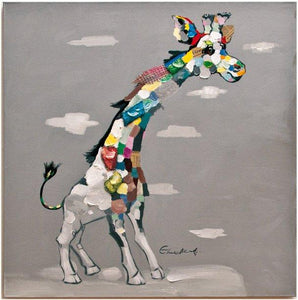 Giraffe Hand Painted Oil Painting / Canvas Wall Art UK HD09221