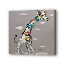 Load image into Gallery viewer, Giraffe Hand Painted Oil Painting / Canvas Wall Art UK HD09221
