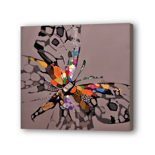 Butterfly Hand Painted Oil Painting / Canvas Wall Art UK HD09224