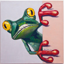 Load image into Gallery viewer, Frog Hand Painted Oil Painting / Canvas Wall Art UK HD09225
