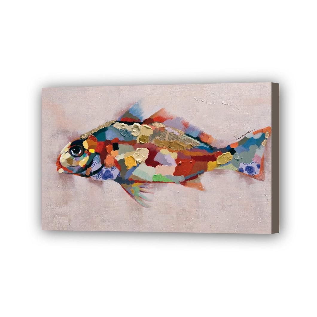 Fish Hand Painted Oil Painting / Canvas Wall Art UK HD09228