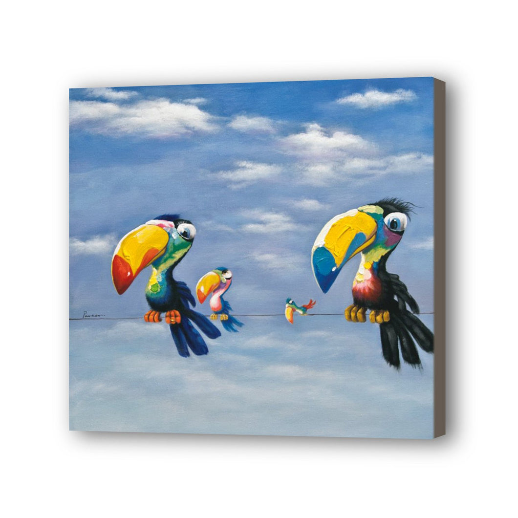 Bird Hand Painted Oil Painting / Canvas Wall Art UK HD09230