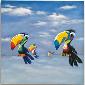 Bird Hand Painted Oil Painting / Canvas Wall Art UK HD09230