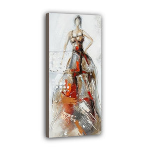 Woman Hand Painted Oil Painting / Canvas Wall Art UK HD09241