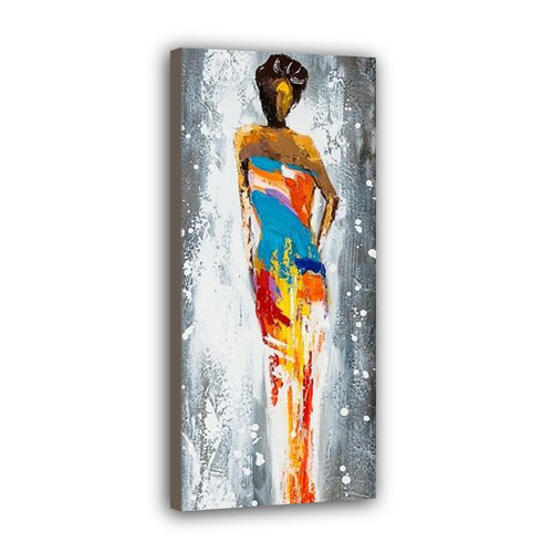 Woman Hand Painted Oil Painting / Canvas Wall Art UK HD09245