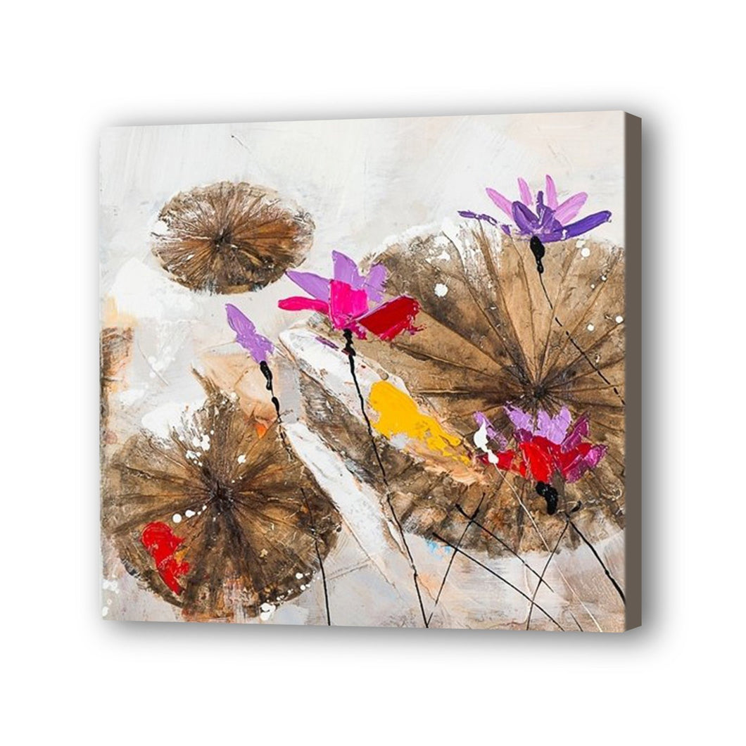 Lotus Hand Painted Oil Painting / Canvas Wall Art UK HD09246