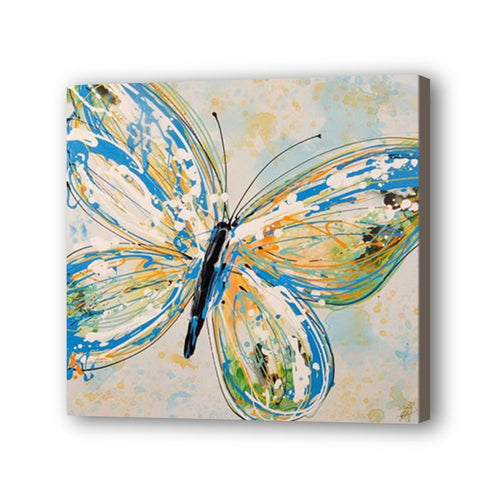 Butterfly Hand Painted Oil Painting / Canvas Wall Art UK HD09296