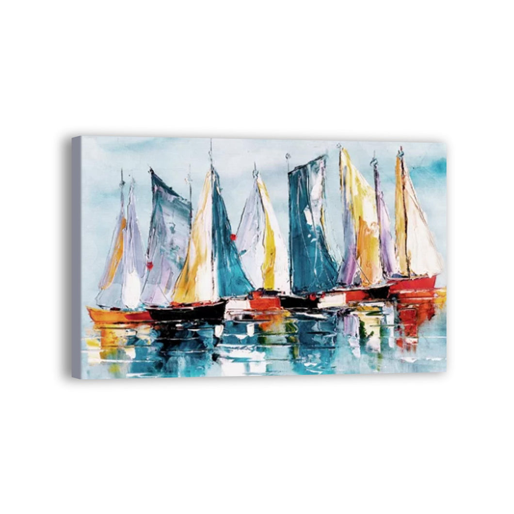 Boat Hand Painted Oil Painting / Canvas Wall Art UK HD09300