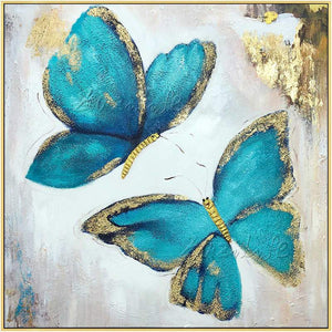 Butterfly Hand Painted Oil Painting / Canvas Wall Art UK HD09366