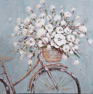Bicycle Hand Painted Oil Painting / Canvas Wall Art HD09414