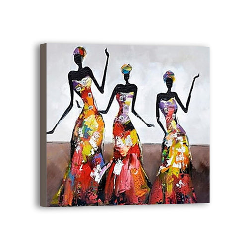 Woman Hand Painted Oil Painting / Canvas Wall Art UK HD09421
