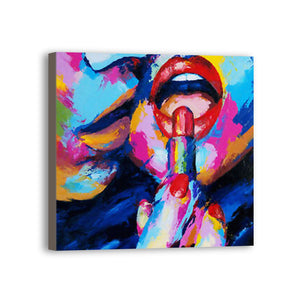 Woman Hand Painted Oil Painting / Canvas Wall Art UK HD09441