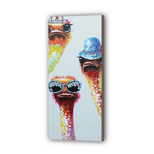 Ostrich Hand Painted Oil Painting / Canvas Wall Art UK HD09445