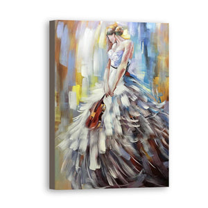 Woman Hand Painted Oil Painting / Canvas Wall Art UK HD09455