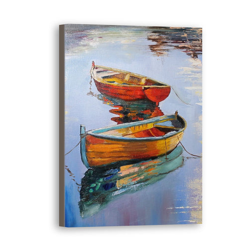 Boat Hand Painted Oil Painting / Canvas Wall Art UK HD09537