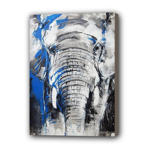 Elephant Hand Painted Oil Painting / Canvas Wall Art UK HD09547