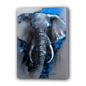 Elephant Hand Painted Oil Painting / Canvas Wall Art UK HD09548