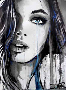 Woman Hand Painted Oil Painting / Canvas Wall Art UK HD09550